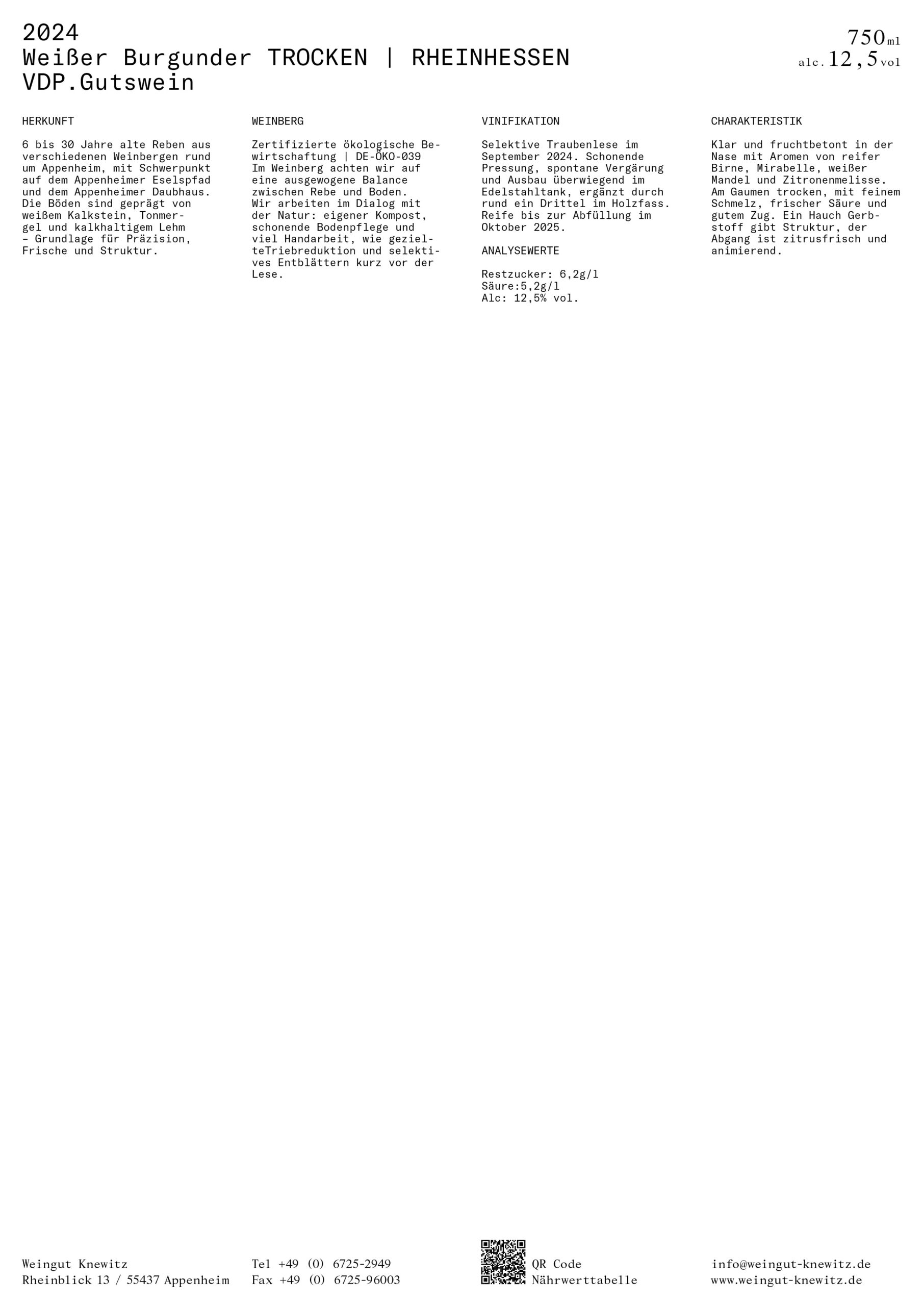 Weisser Burgunder trocken